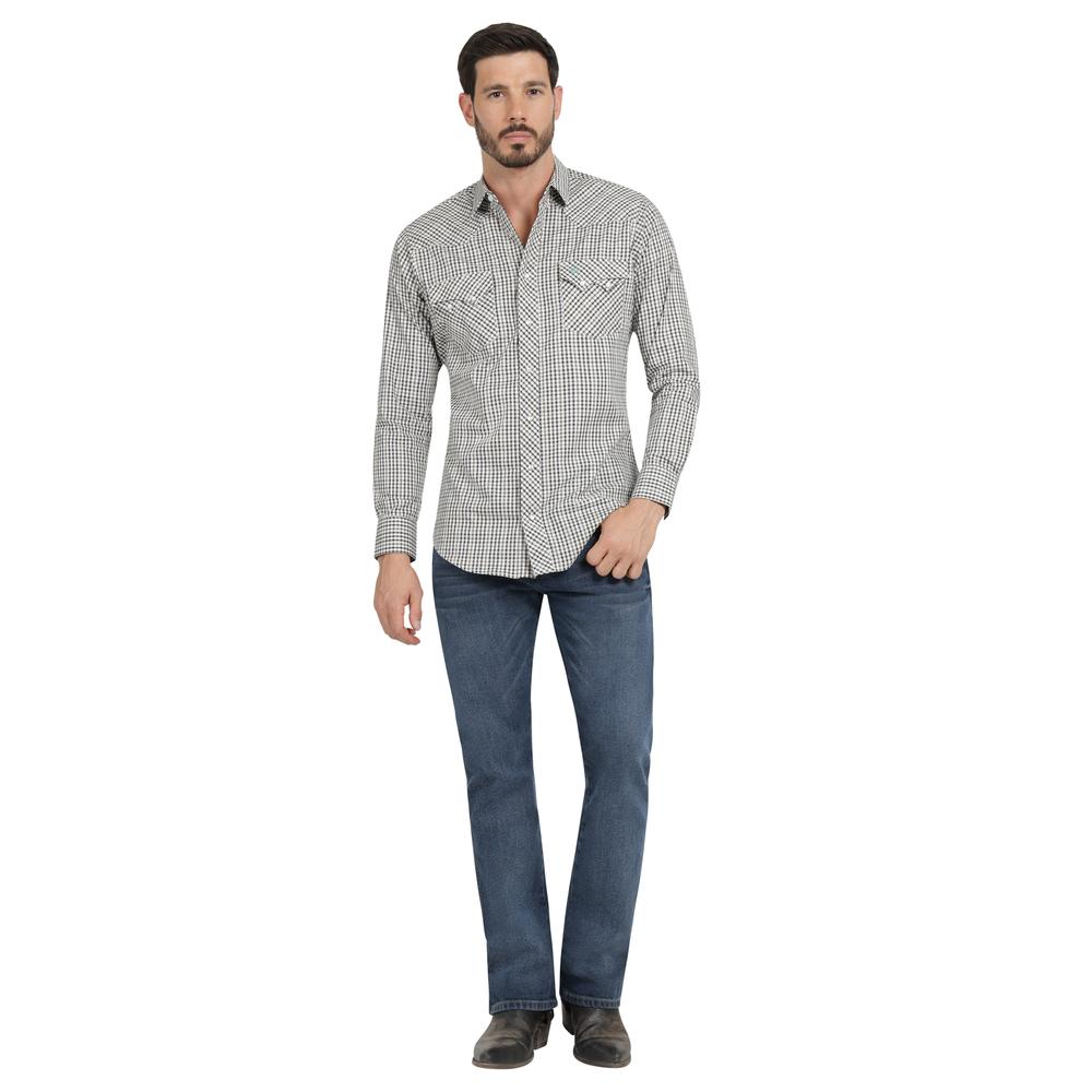 Foto 5 pulgar | Camisa Vaquera Hombre Wrangler Slim Fit Manga Larga 433 Beige