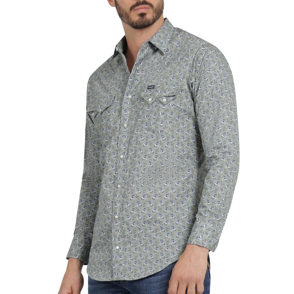 Foto 6 pulgar | Camisa Vaquera Hombre Wrangler Slim Fit Manga Larga 373 Verde