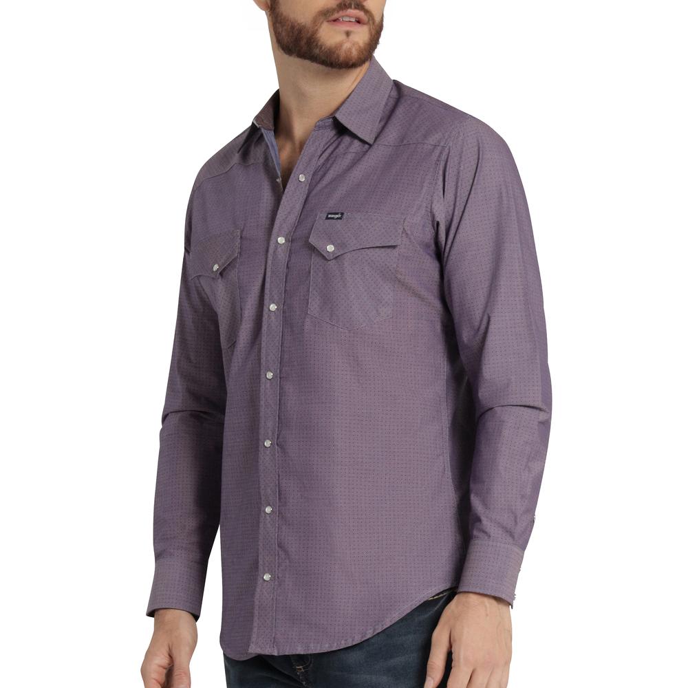 Foto 6 pulgar | Camisa Vaquera Hombre Wrangler Slim Fit Manga Larga 424 Vino