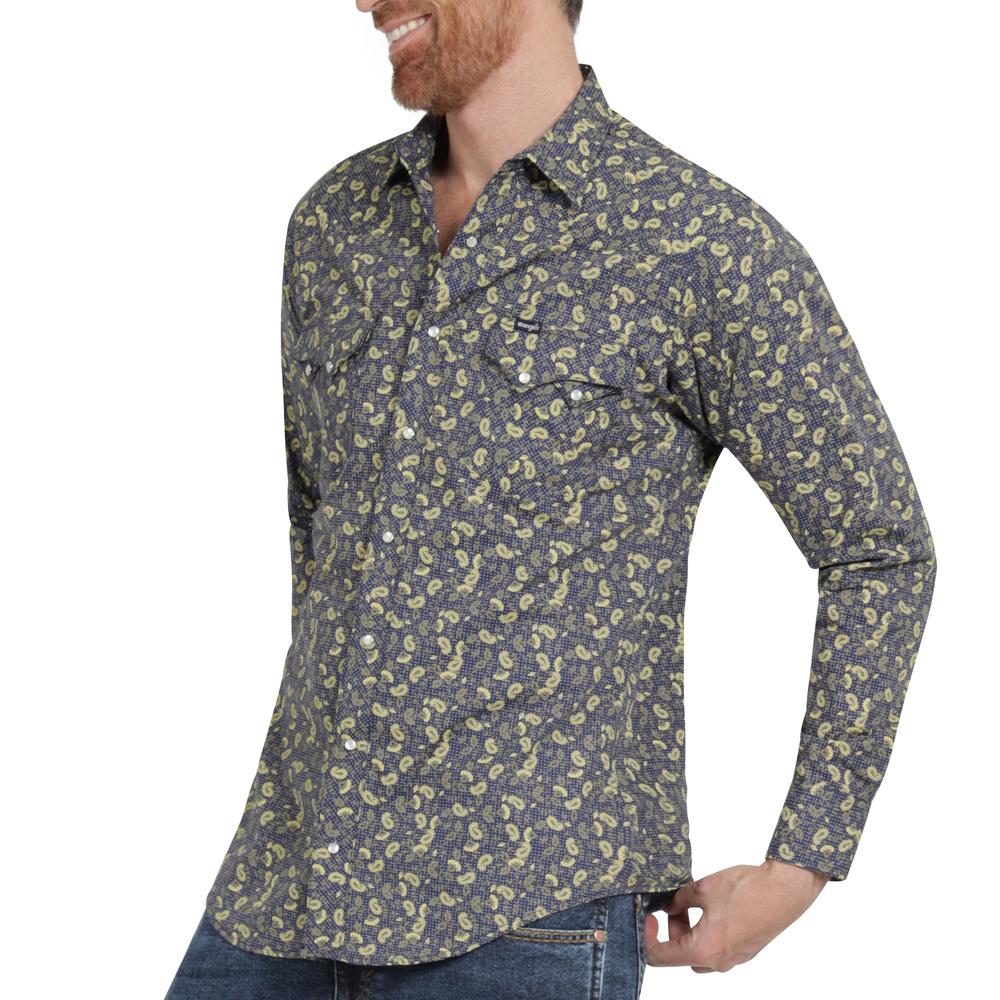 Foto 6 pulgar | Camisa Vaquera Hombre Wrangler Slim Fit Manga Larga 385 Azul Marino