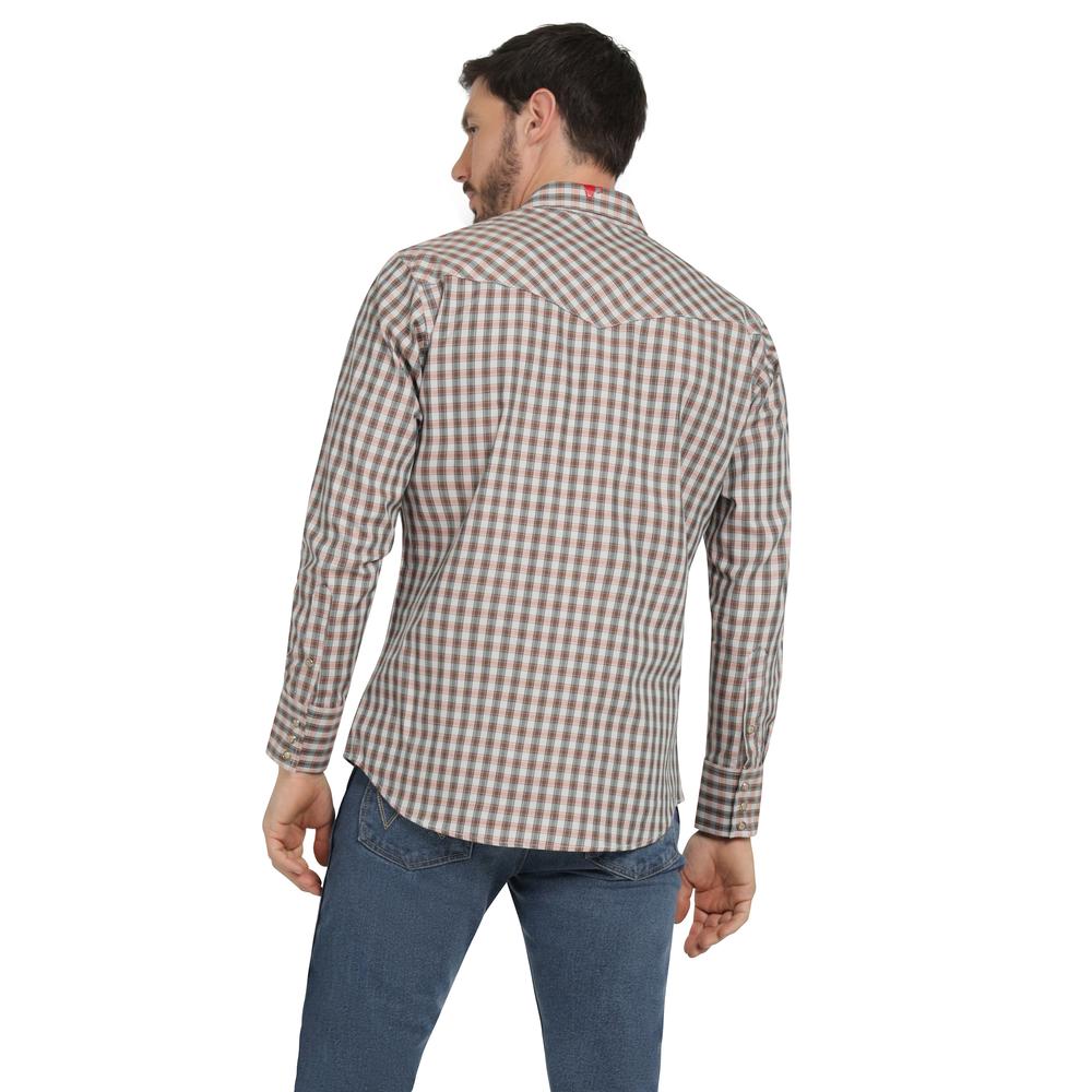 Foto 4 pulgar | Camisa Vaquera Hombre Wrangler Regular Fit Manga Larga 380 Cafe