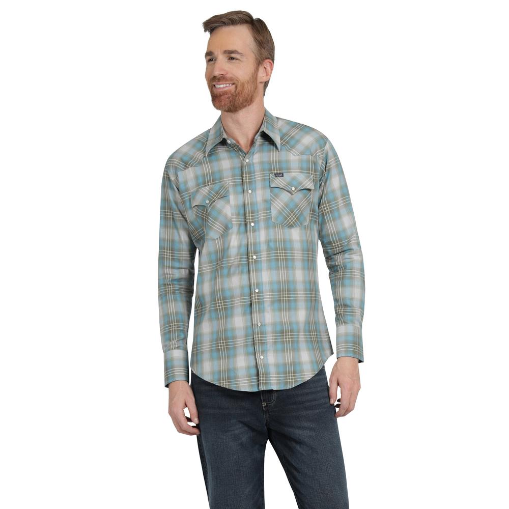 Foto 2 pulgar | Camisa Vaquera Hombre Wrangler Regular Fit Manga Larga 300 Verde