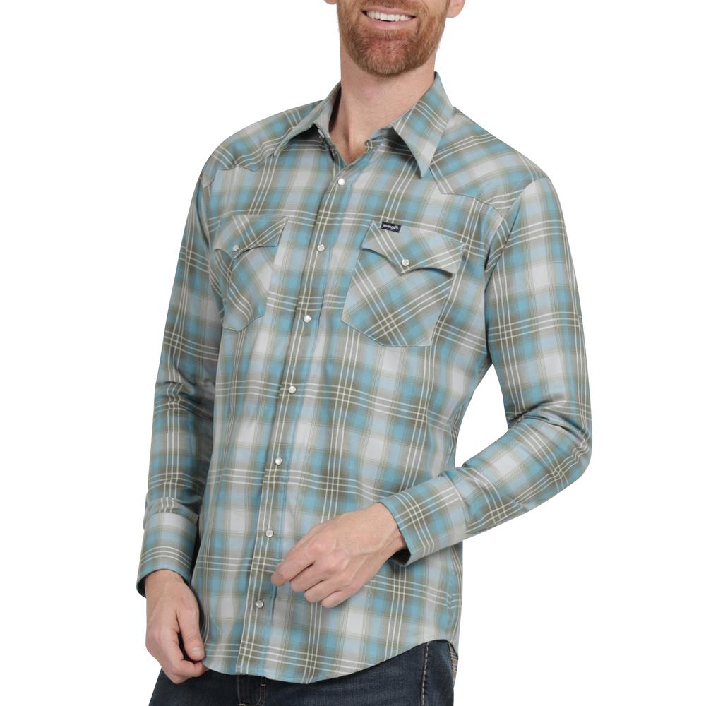 Foto 6 pulgar | Camisa Vaquera Hombre Wrangler Regular Fit Manga Larga 300 Verde