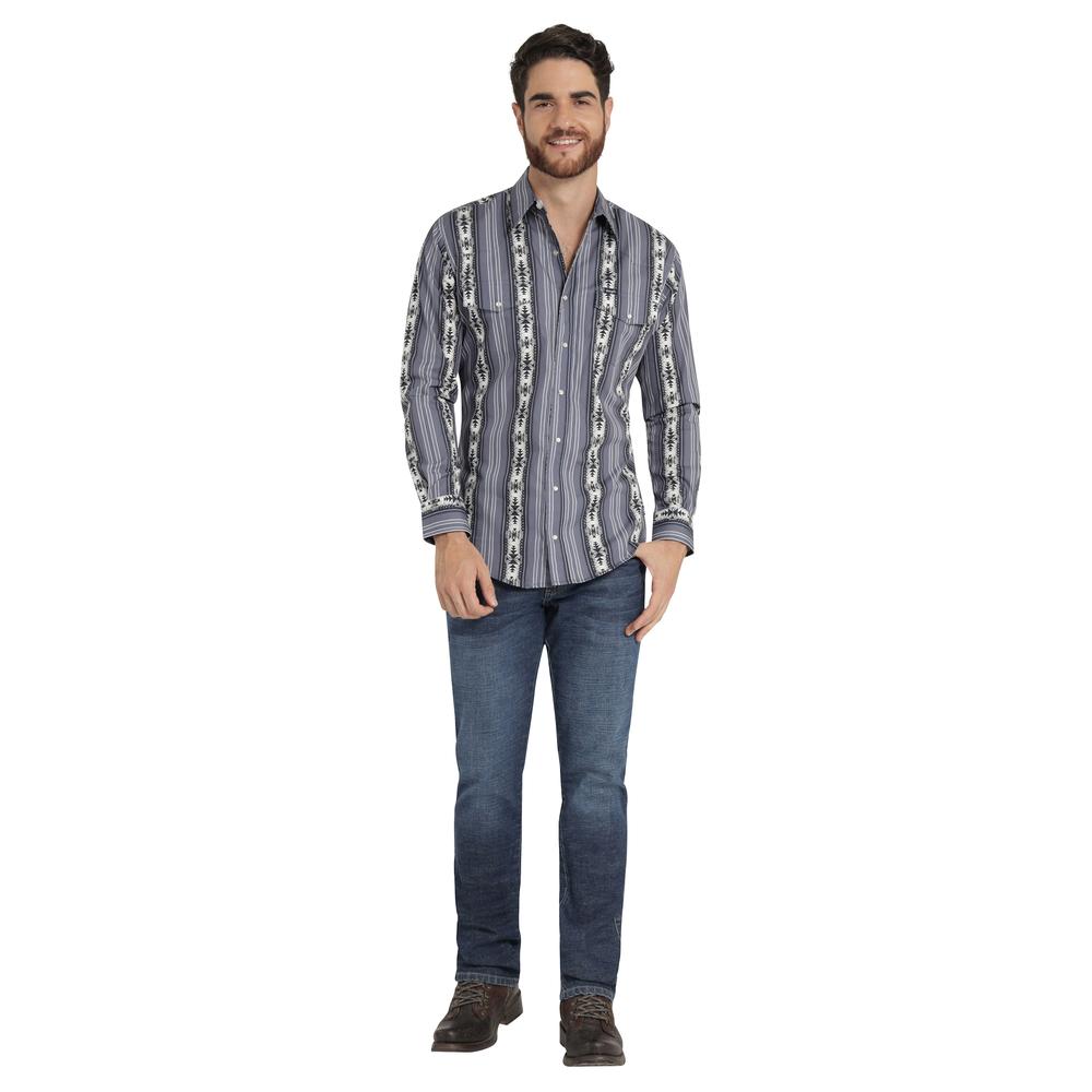 Foto 5 pulgar | Camisa Vaquera Hombre Wrangler Regular Fit Manga Larga 366 Azul