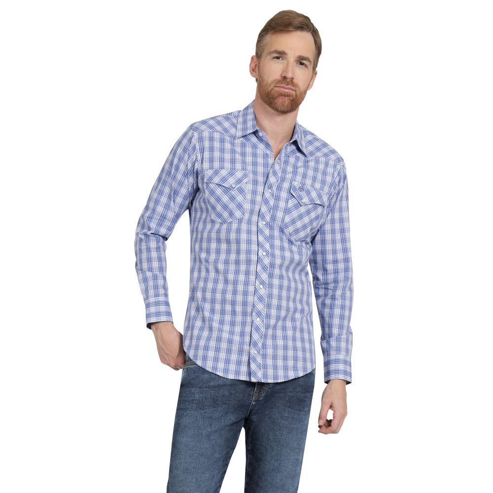 Foto 2 pulgar | Camisa Vaquera Hombre Wrangler Slim Fit Manga Larga 448 Azul