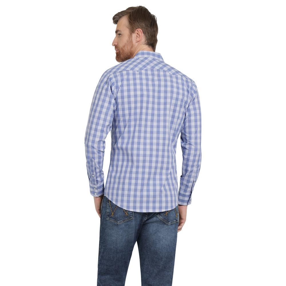 Foto 4 pulgar | Camisa Vaquera Hombre Wrangler Slim Fit Manga Larga 448 Azul