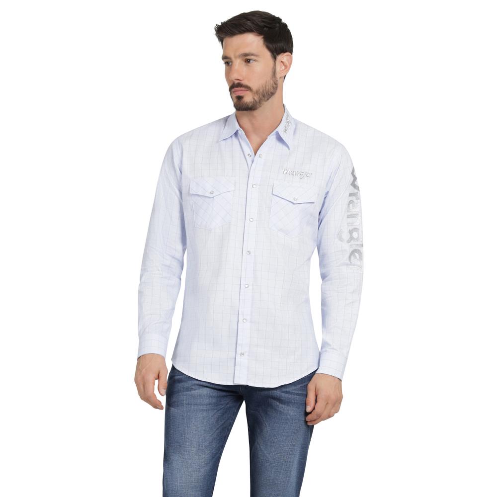 Camisa Vaquera Hombre Wrangler Regular Fit Manga Larga 361 Azul