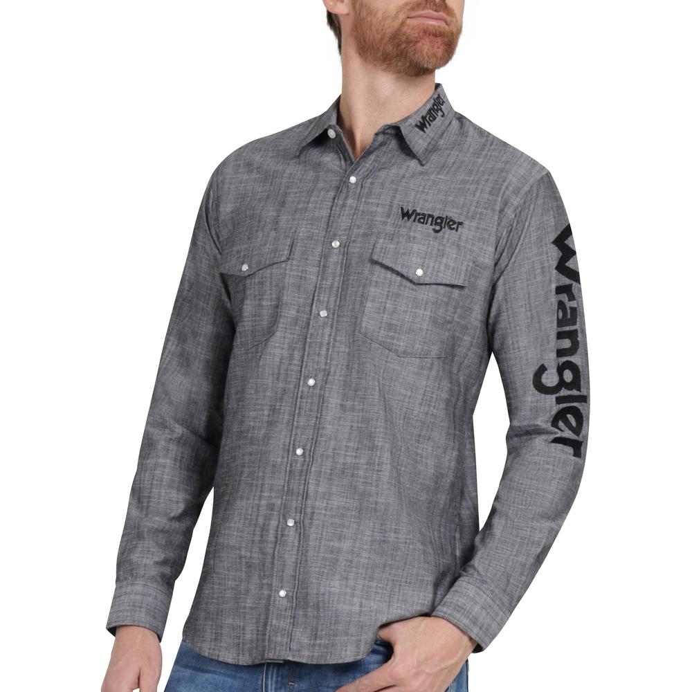 Foto 6 pulgar | Camisa Vaquera Hombre Wrangler Regular Fit Manga Larga 359 Negro