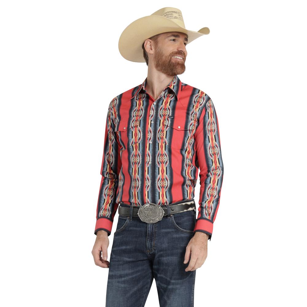 Foto 2 pulgar | Camisa Vaquera Hombre Wrangler Regular Fit Manga Larga 363 Rojo