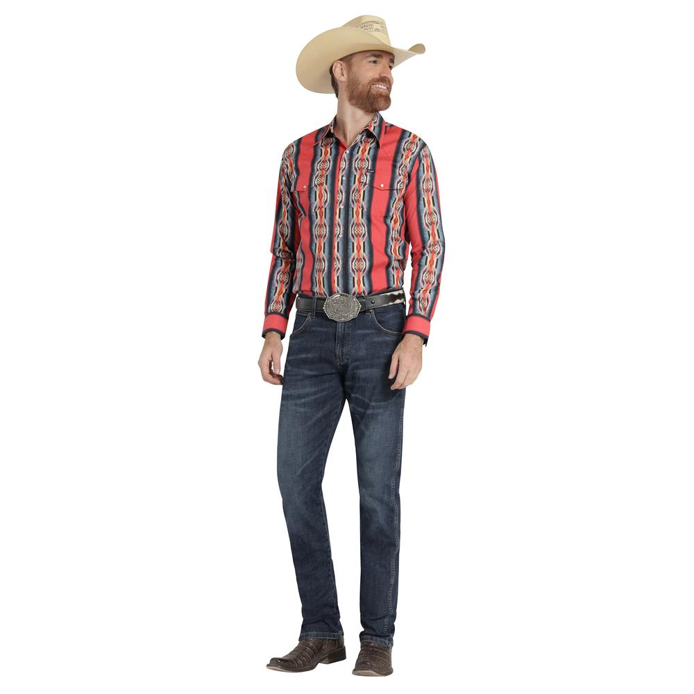 Foto 5 pulgar | Camisa Vaquera Hombre Wrangler Regular Fit Manga Larga 363 Rojo