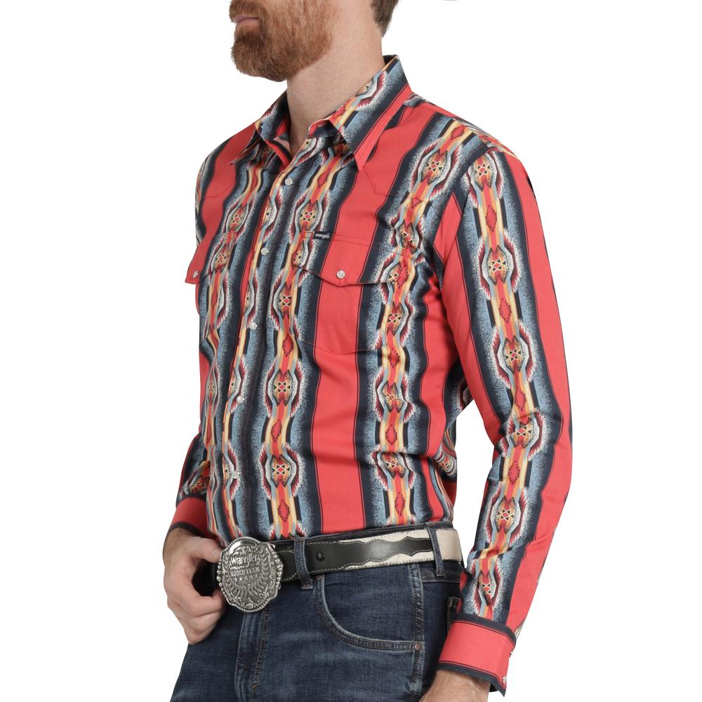 Foto 6 pulgar | Camisa Vaquera Hombre Wrangler Regular Fit Manga Larga 363 Rojo