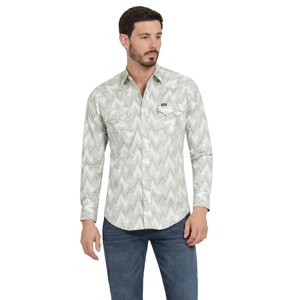 Foto 2 pulgar | Camisa Vaquera Hombre Wrangler Slim Fit Manga Larga 397 Verde Oscuro