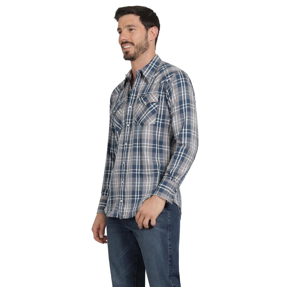 Foto 3 pulgar | Camisa Vaquera Hombre Wrangler Regular Fit Manga Larga 301 Gris