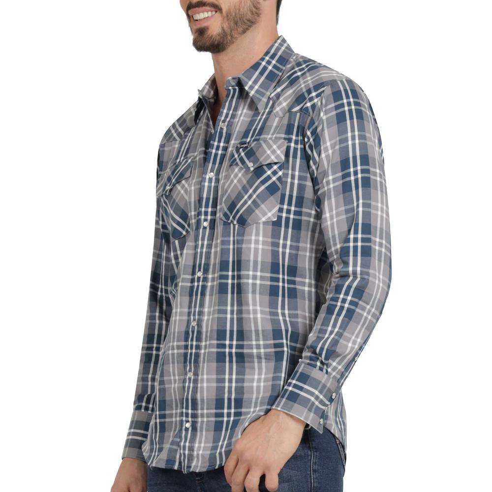 Foto 6 pulgar | Camisa Vaquera Hombre Wrangler Regular Fit Manga Larga 301 Gris