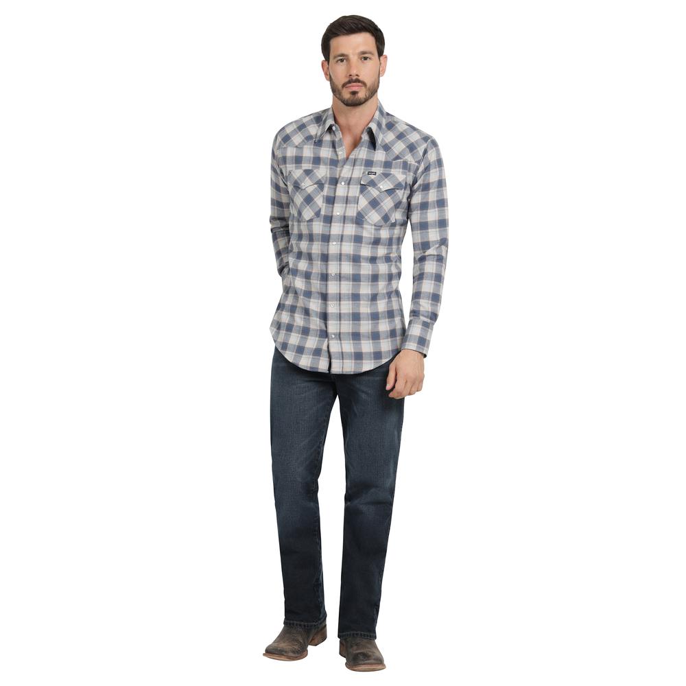 Foto 5 pulgar | Camisa Vaquera Hombre Wrangler Regular Fit Manga Larga 298 Azul