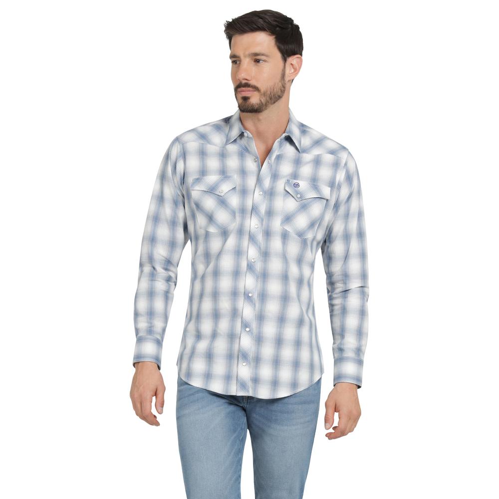 Foto 2 pulgar | Camisa Vaquera Hombre Wrangler Slim Fit Manga Larga 434 Azul