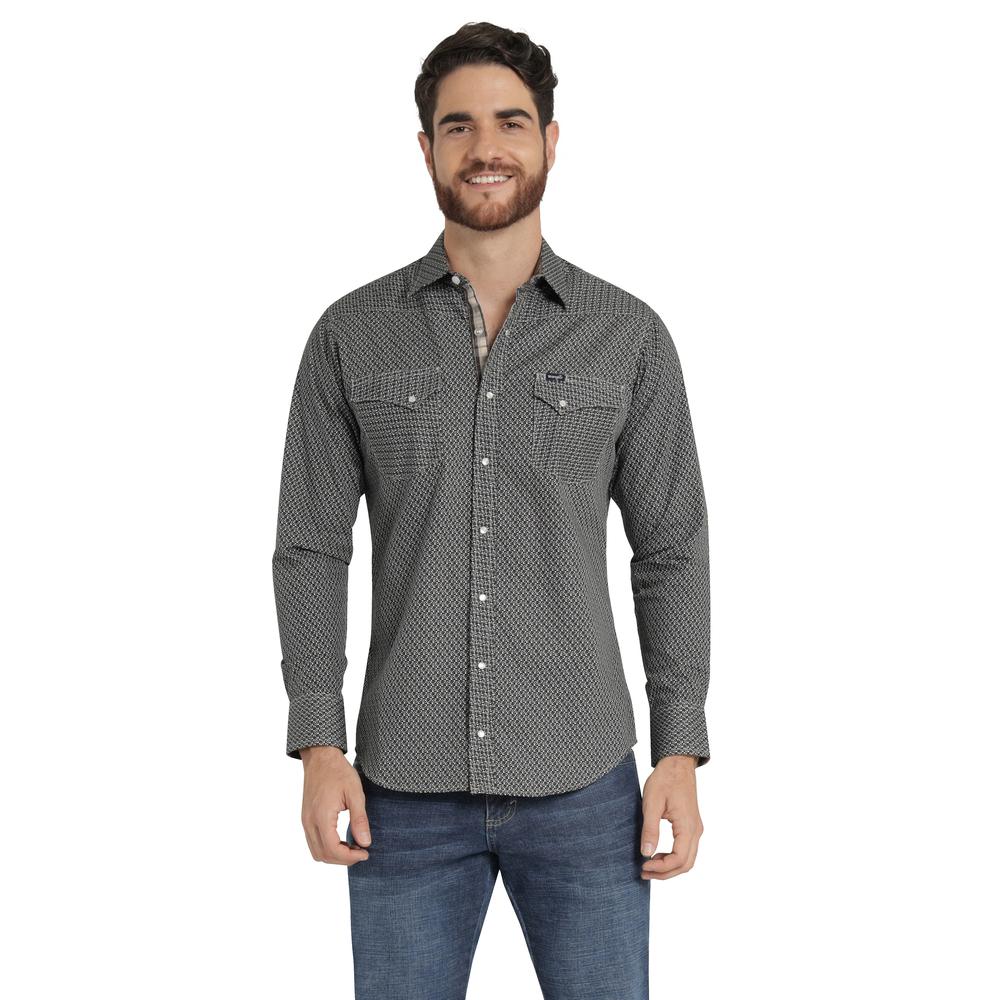 Foto 2 pulgar | Camisa Vaquera Hombre Wrangler Slim Fit Manga Larga 420 Cafe