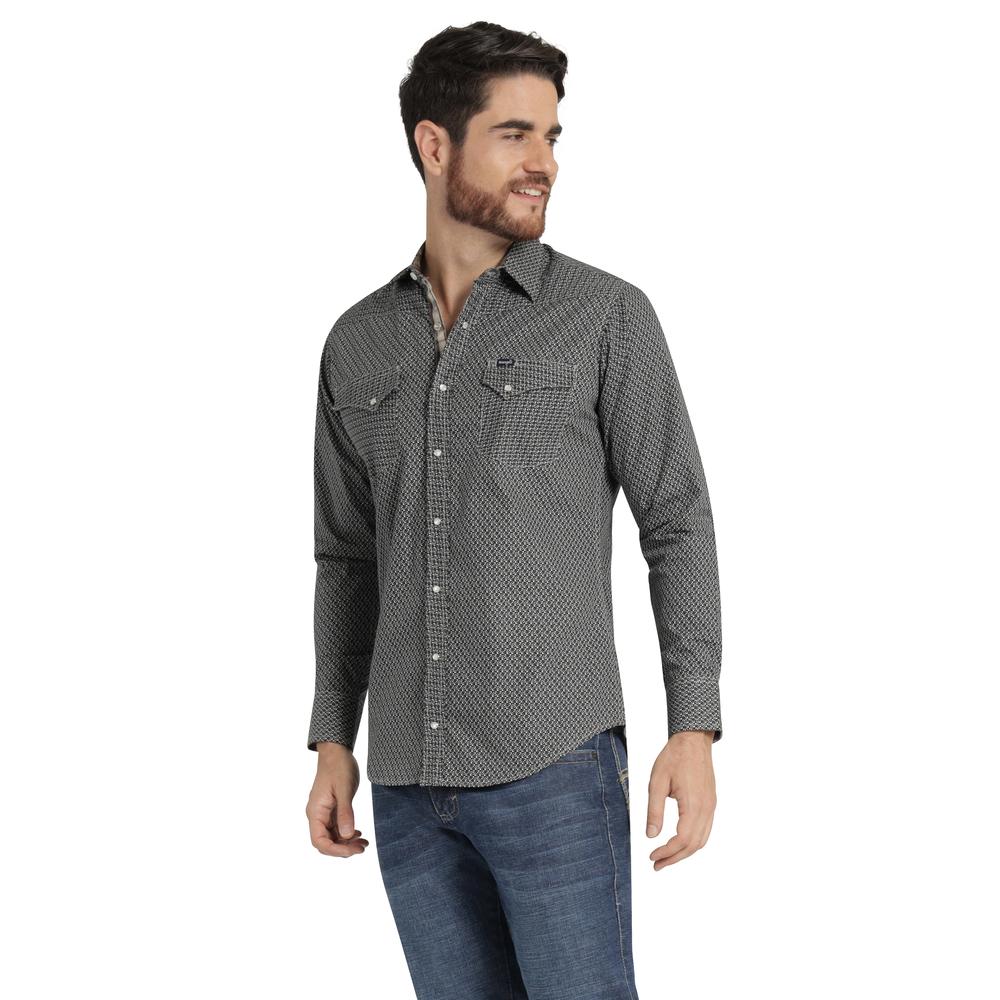 Foto 3 pulgar | Camisa Vaquera Hombre Wrangler Slim Fit Manga Larga 420 Cafe