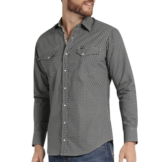 Foto 5 | Camisa Vaquera Hombre Wrangler Slim Fit Manga Larga 420 Cafe