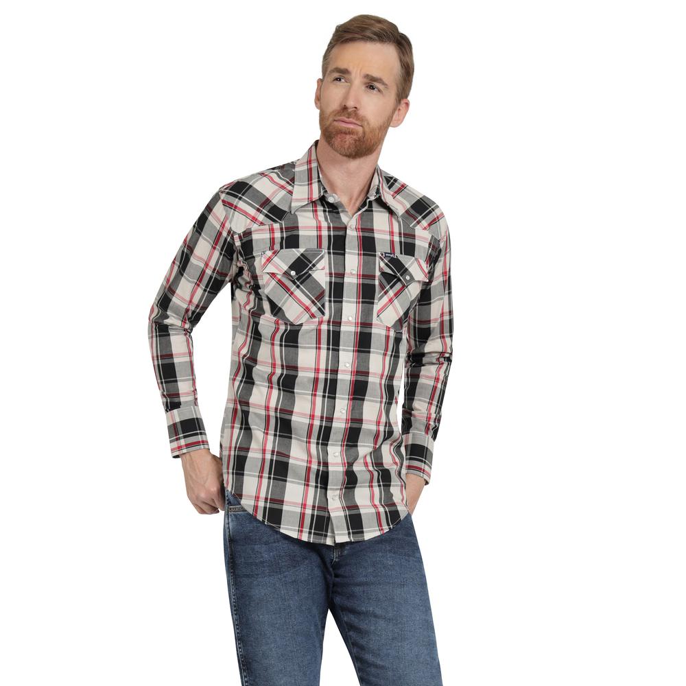 Camisa Vaquera Hombre Wrangler Regular Fit Manga Larga 302 Negro