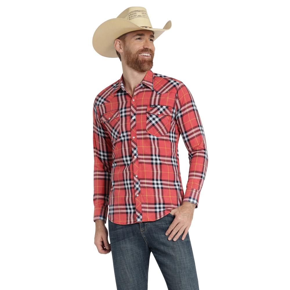 Foto 2 pulgar | Camisa Vaquera Hombre Wrangler Slim Fit Manga Larga 444 Rojo