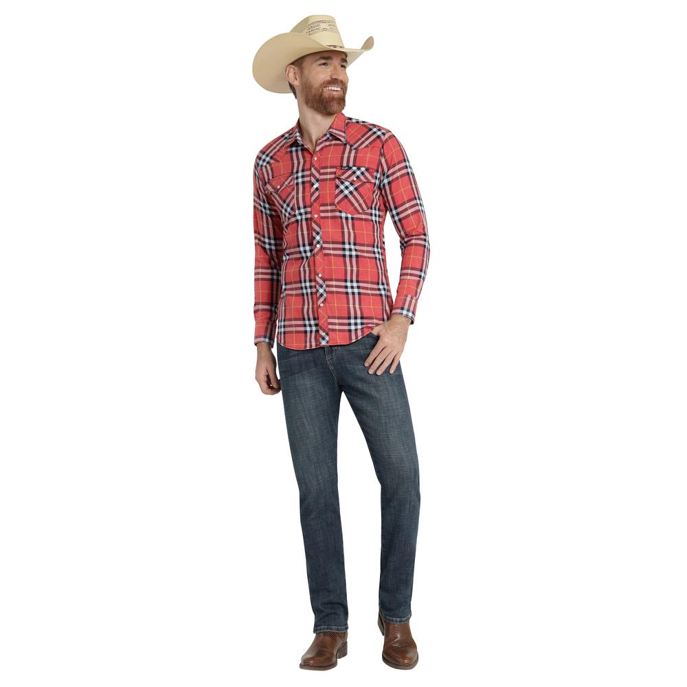 Foto 5 pulgar | Camisa Vaquera Hombre Wrangler Slim Fit Manga Larga 444 Rojo