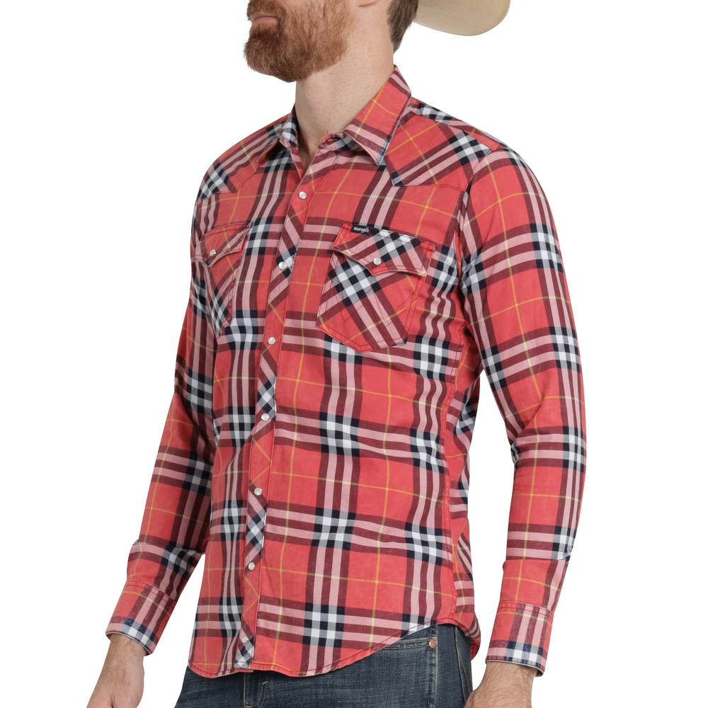 Foto 6 pulgar | Camisa Vaquera Hombre Wrangler Slim Fit Manga Larga 444 Rojo