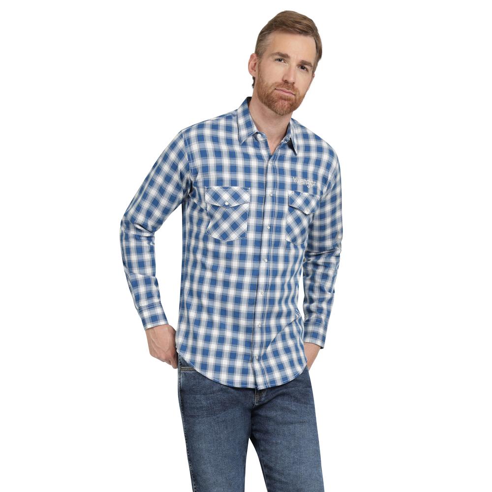 Foto 2 pulgar | Camisa Vaquera Hombre Wrangler Regular Fit Manga Larga 343 Azul