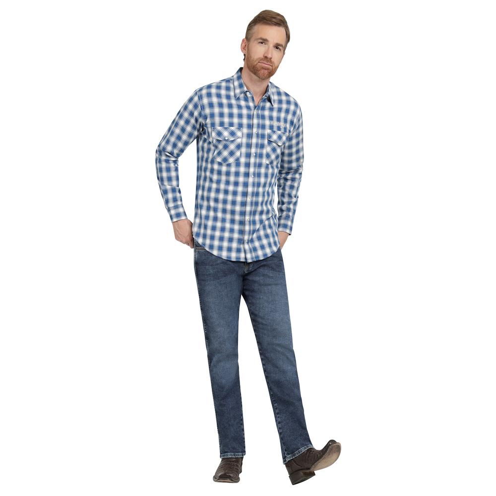 Foto 5 pulgar | Camisa Vaquera Hombre Wrangler Regular Fit Manga Larga 343 Azul