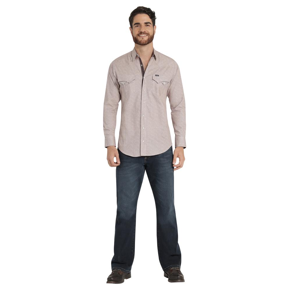 Foto 5 pulgar | Camisa Vaquera Hombre Wrangler Slim Fit Manga Larga 421 Azul Marino