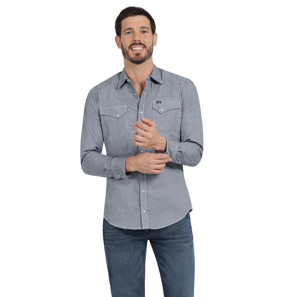 Foto 2 pulgar | Camisa Vaquera Hombre Wrangler Slim Fit Manga Larga 435 Azul Marino