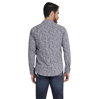 Foto 3 | Camisa Vaquera Hombre Wrangler Slim Fit Manga Larga 436 Azul