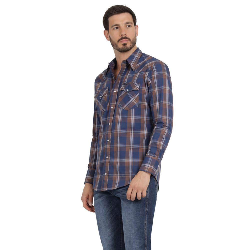 Foto 3 pulgar | Camisa Vaquera Hombre Wrangler Regular Fit Manga Larga 340 Azul