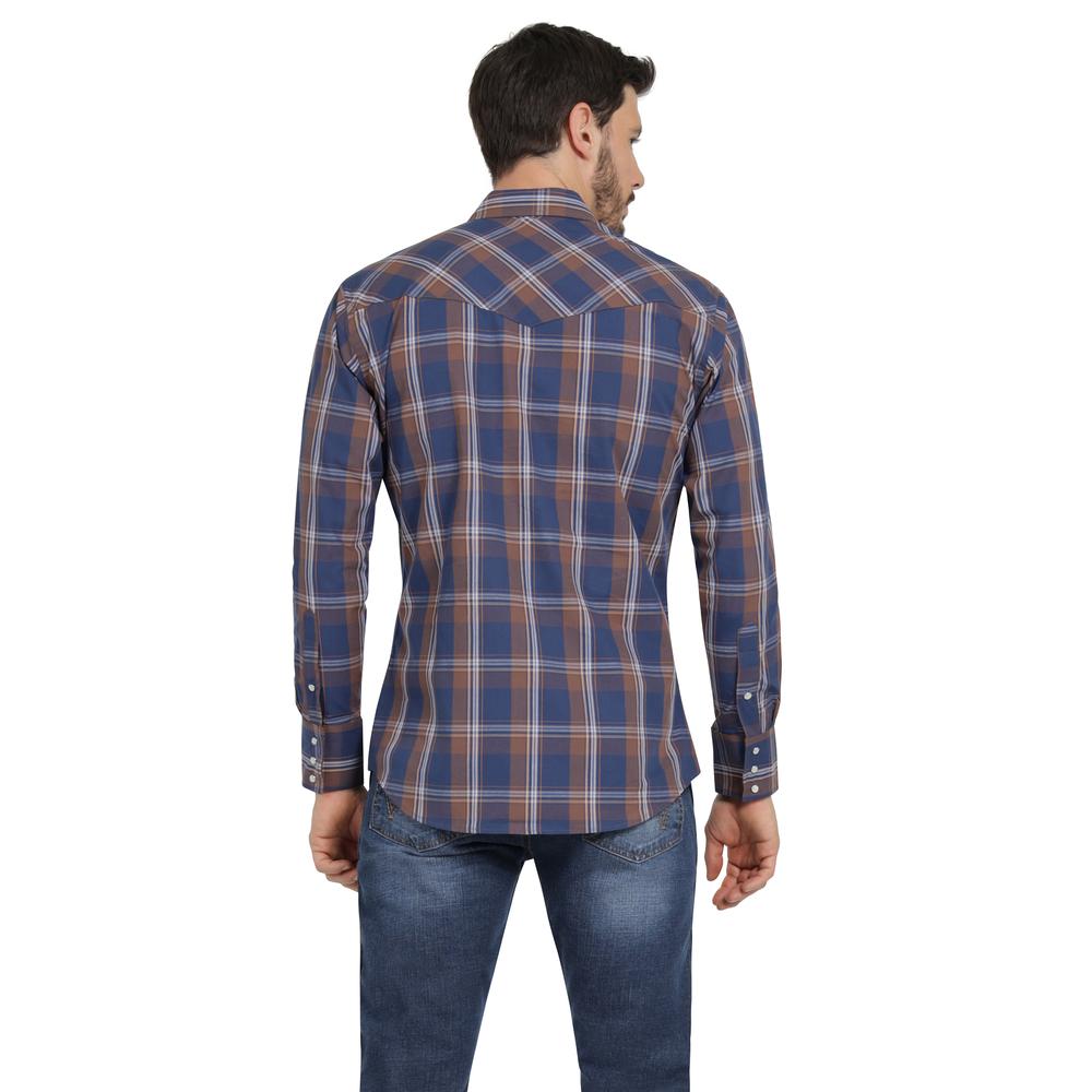 Foto 4 pulgar | Camisa Vaquera Hombre Wrangler Regular Fit Manga Larga 340 Azul