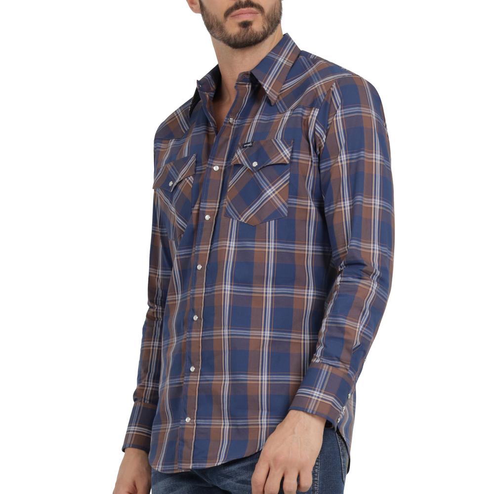 Foto 6 pulgar | Camisa Vaquera Hombre Wrangler Regular Fit Manga Larga 340 Azul