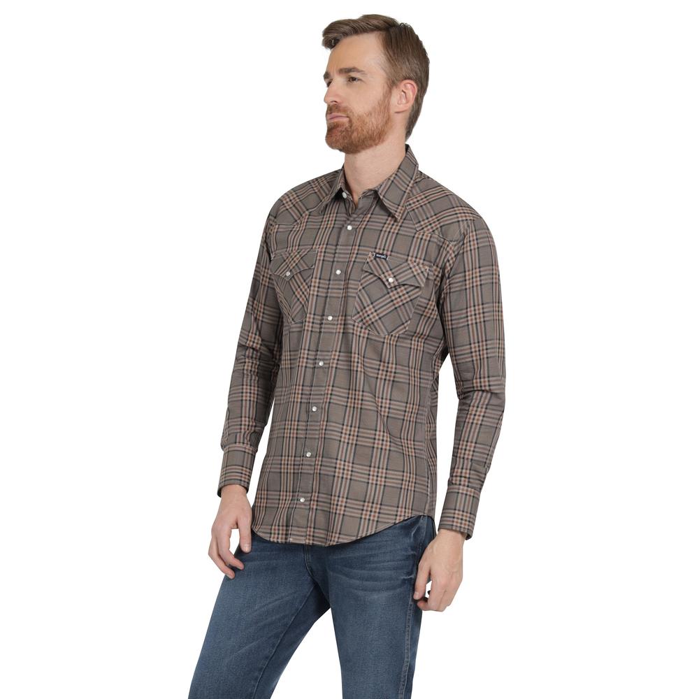 Foto 3 pulgar | Camisa Vaquera Hombre Wrangler Regular Fit Manga Larga 297 Cafe