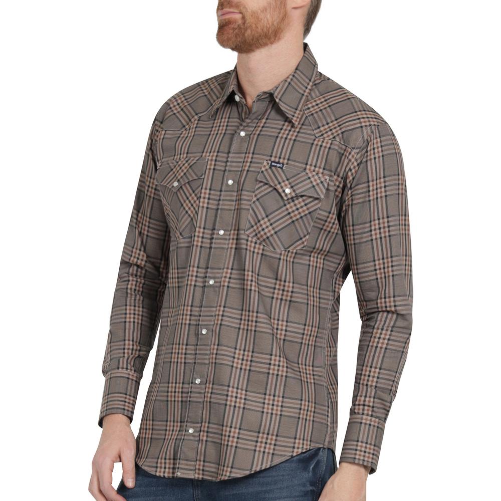 Foto 6 pulgar | Camisa Vaquera Hombre Wrangler Regular Fit Manga Larga 297 Cafe