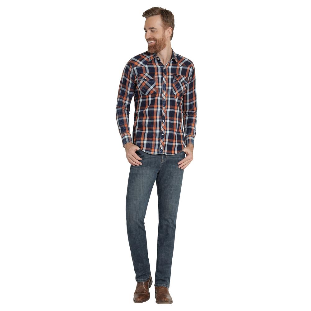 Foto 5 pulgar | Camisa Vaquera Hombre Wrangler Slim Fit Manga Larga 440 Azul Marino