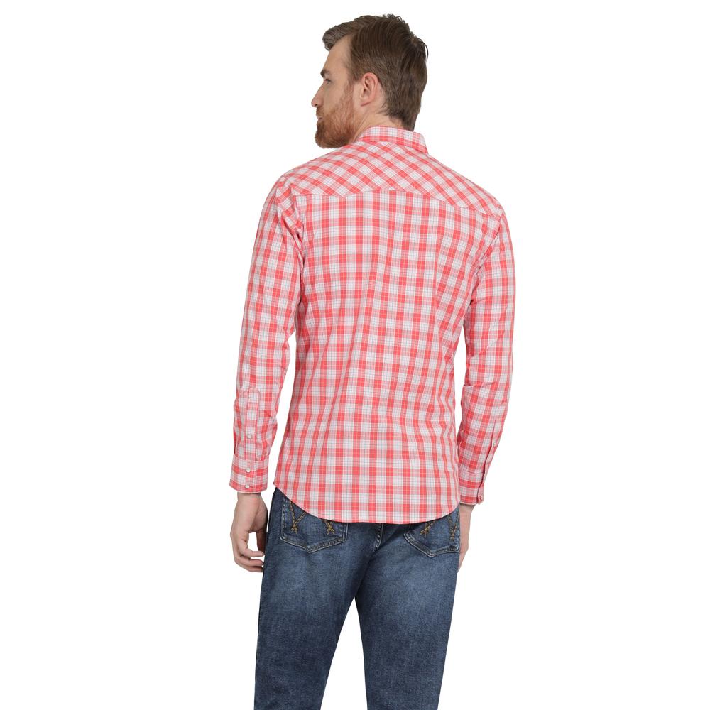 Foto 4 pulgar | Camisa Vaquera Hombre Wrangler Slim Fit Manga Larga 456 Rojo