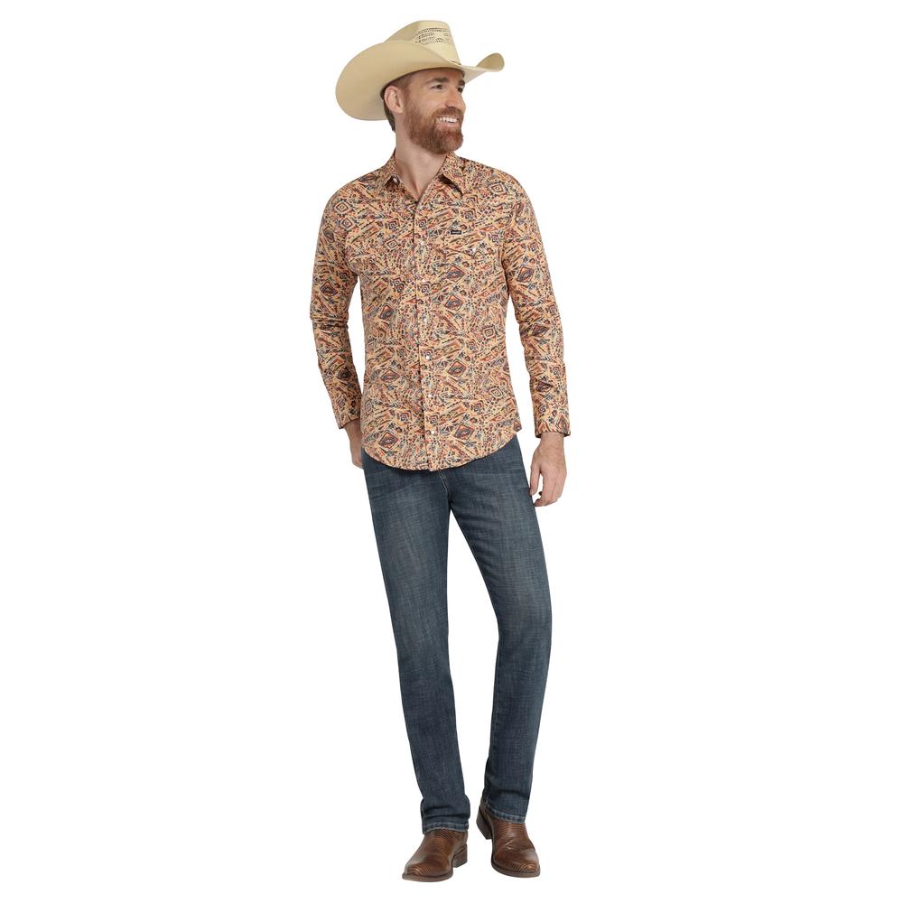 Foto 5 pulgar | Camisa Vaquera Hombre Wrangler Regular Fit Manga Larga 367 Beige