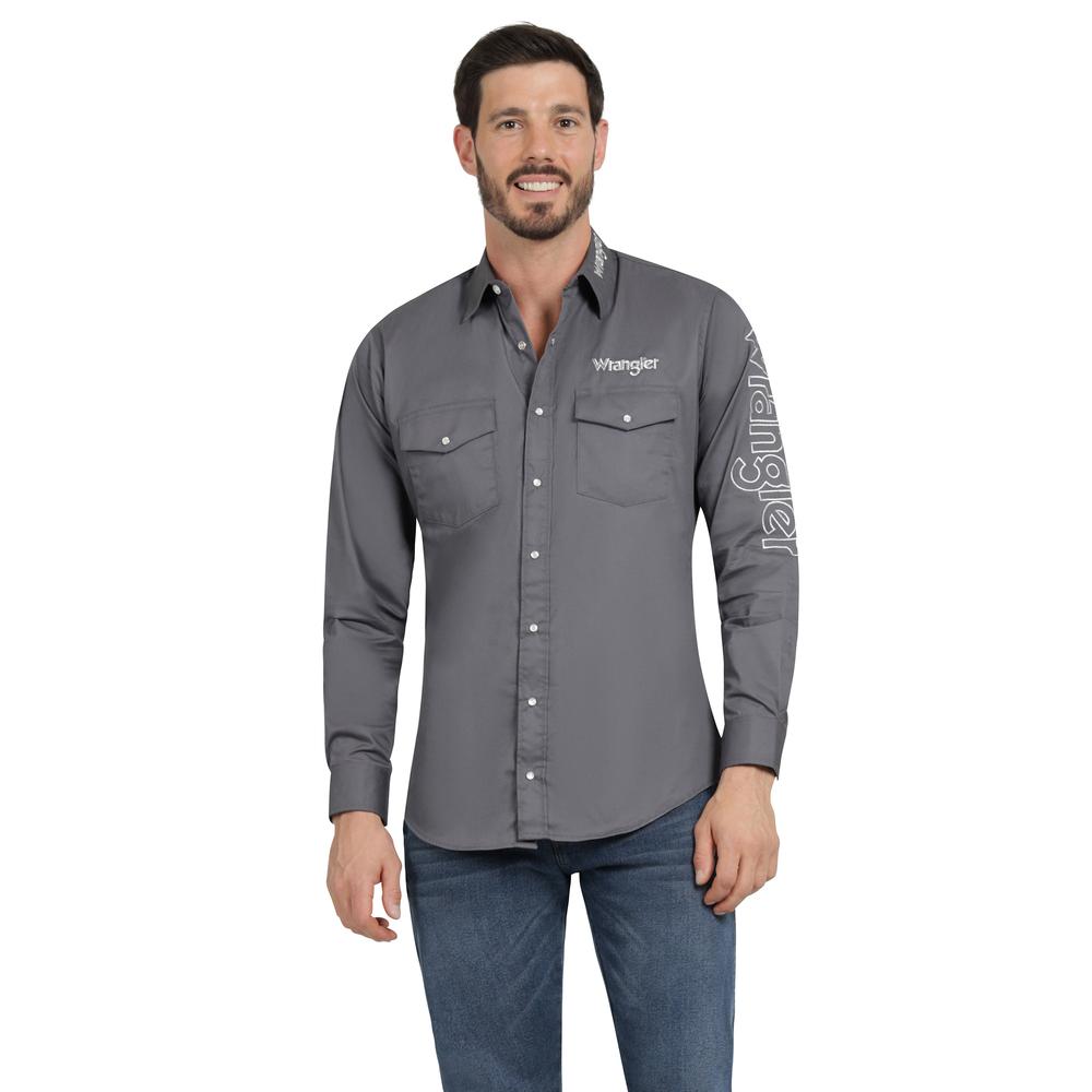 Camisa Vaquera Hombre Wrangler Regular Fit Manga Larga 358 Azul