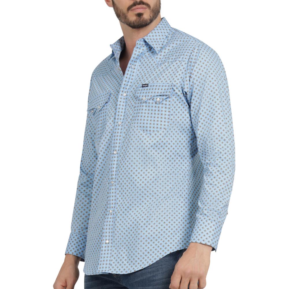 Foto 6 pulgar | Camisa Vaquera Hombre Wrangler Slim Fit Manga Larga 395 Azul