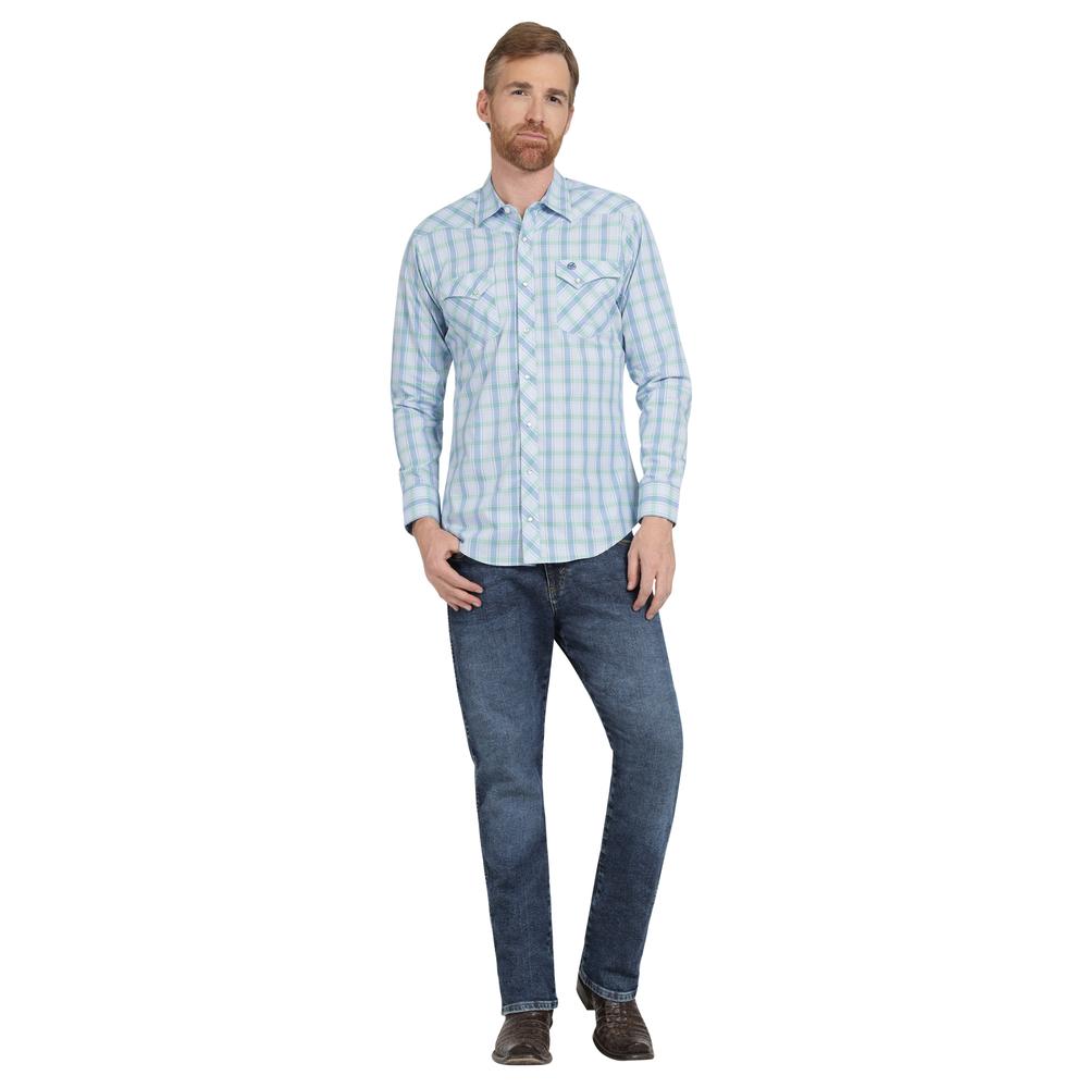 Foto 5 pulgar | Camisa Vaquera Hombre Wrangler Slim Fit Manga Larga 449 Azul Cielo