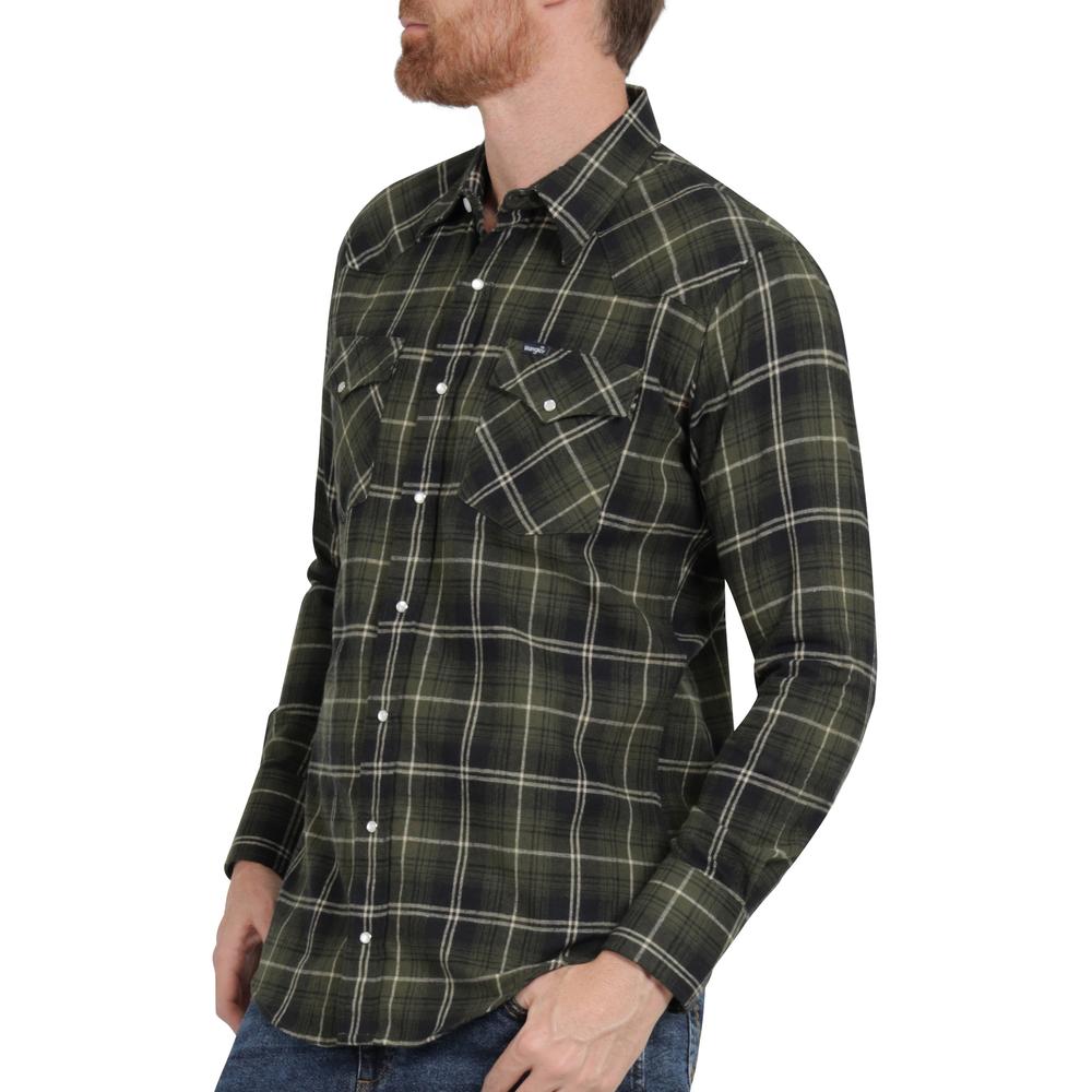 Foto 6 pulgar | Camisa Vaquera Hombre Wrangler Regular Fit Manga Larga 354 Verde