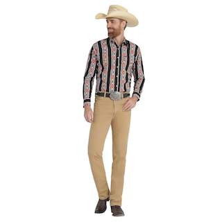 Foto 4 | Camisa Vaquera Hombre Wrangler Regular Fit Manga Larga 362 Negro