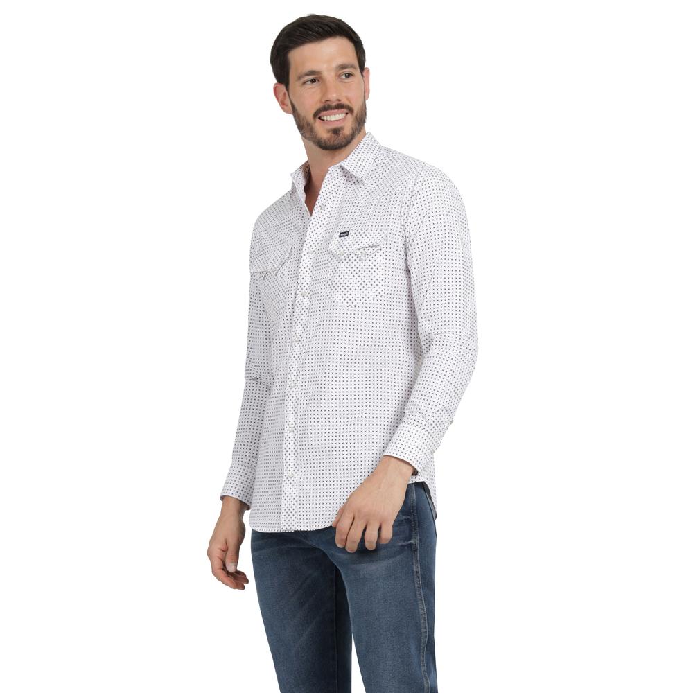 Foto 3 pulgar | Camisa Vaquera Hombre Wrangler Slim Fit Manga Larga 344 Blanco