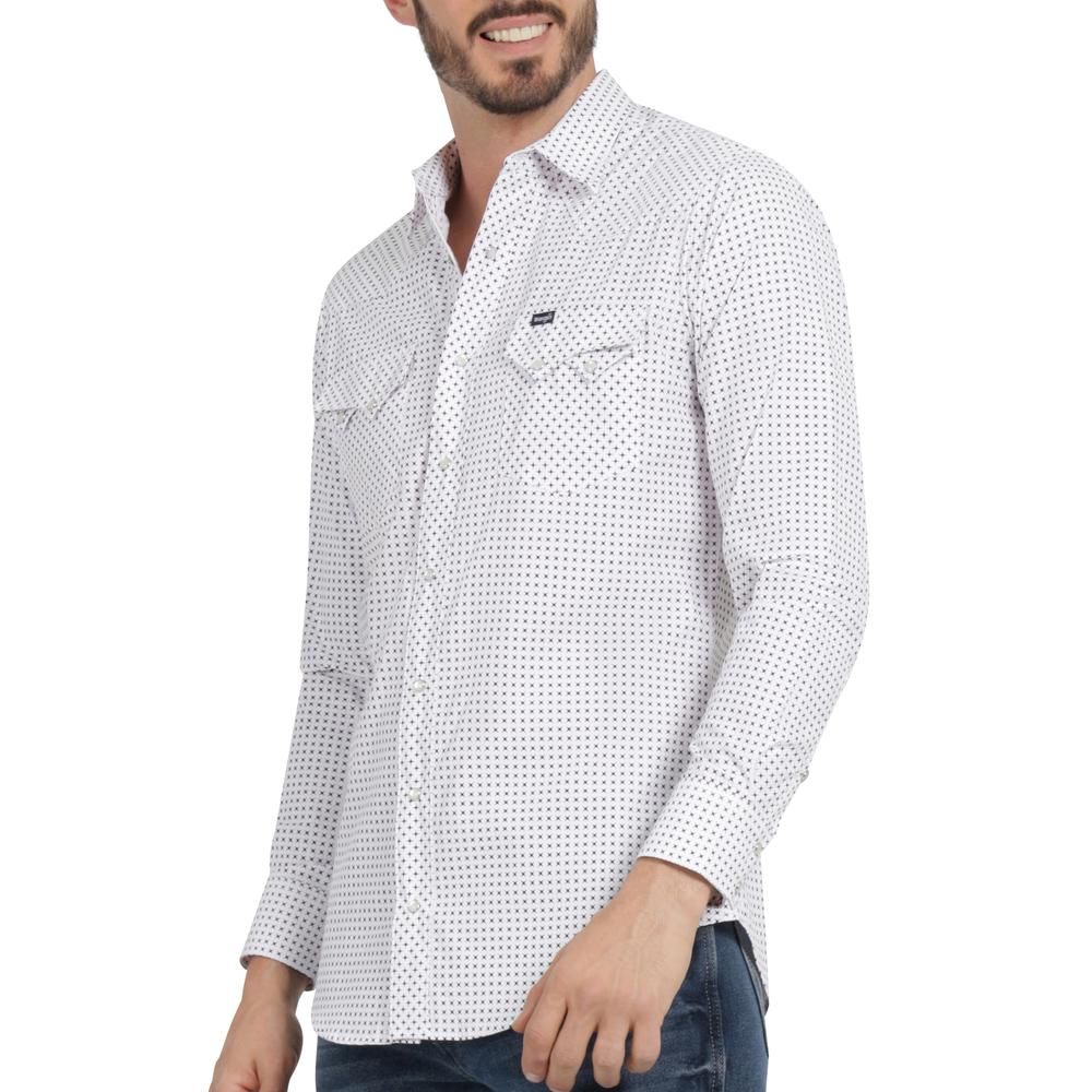 Foto 6 pulgar | Camisa Vaquera Hombre Wrangler Slim Fit Manga Larga 344 Blanco