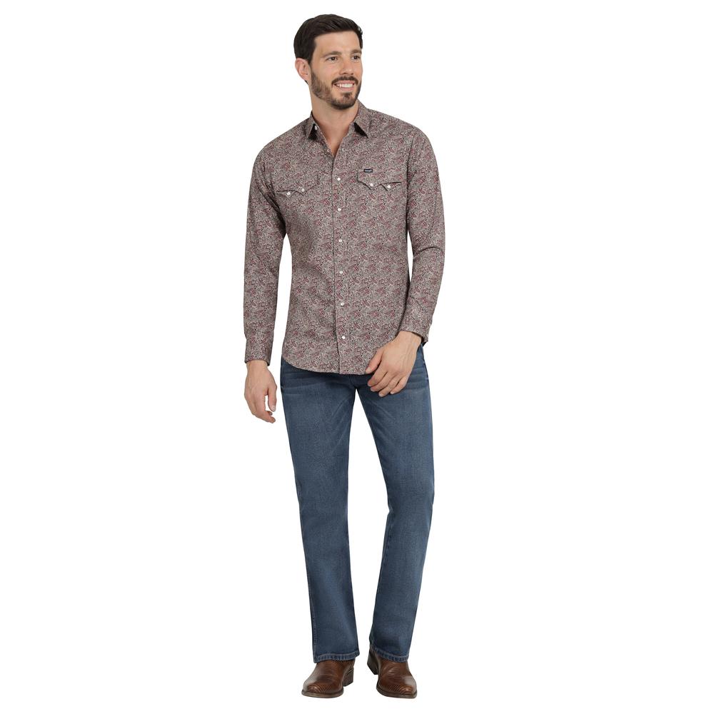 Foto 5 pulgar | Camisa Vaquera Hombre Wrangler Slim Fit Manga Larga 371 Beige