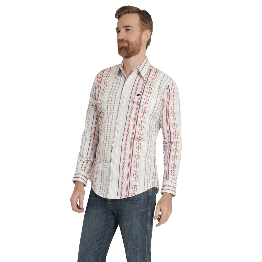 Foto 2 | Camisa Vaquera Hombre Wrangler Regular Fit Manga Larga 364 Blanco