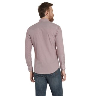Foto 3 | Camisa Vaquera Hombre Wrangler Slim Fit Manga Larga 374 Rojo